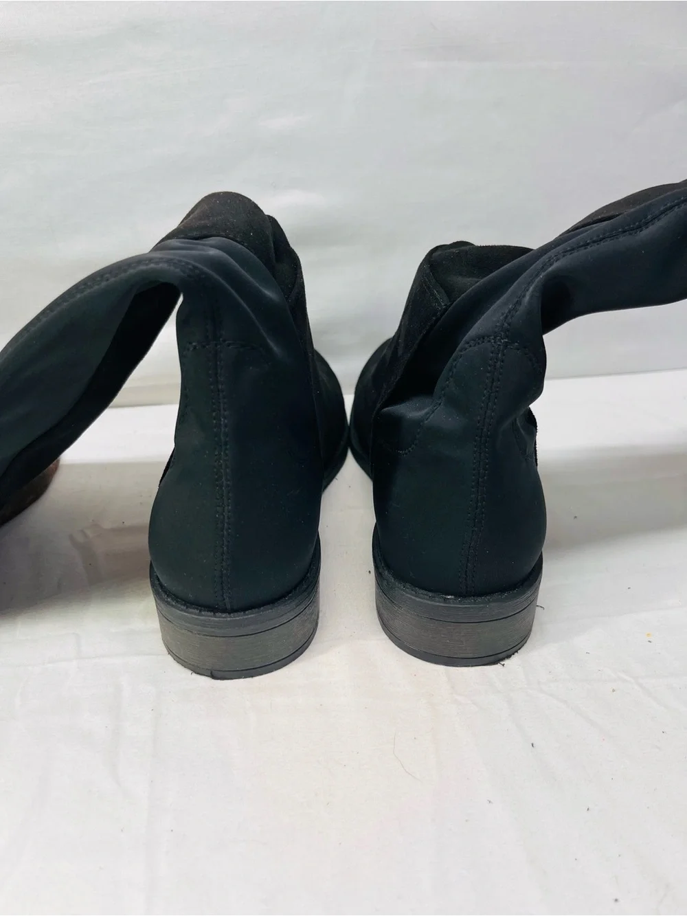 Black Over-the-Knee Stretch Boots - Women
